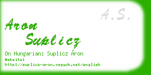 aron suplicz business card